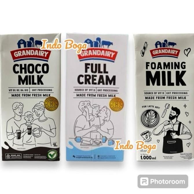 

Sale Kartonan Grandairy Milk Uht Fullcream / Foaming / Chocolate 1 Ltr X 12