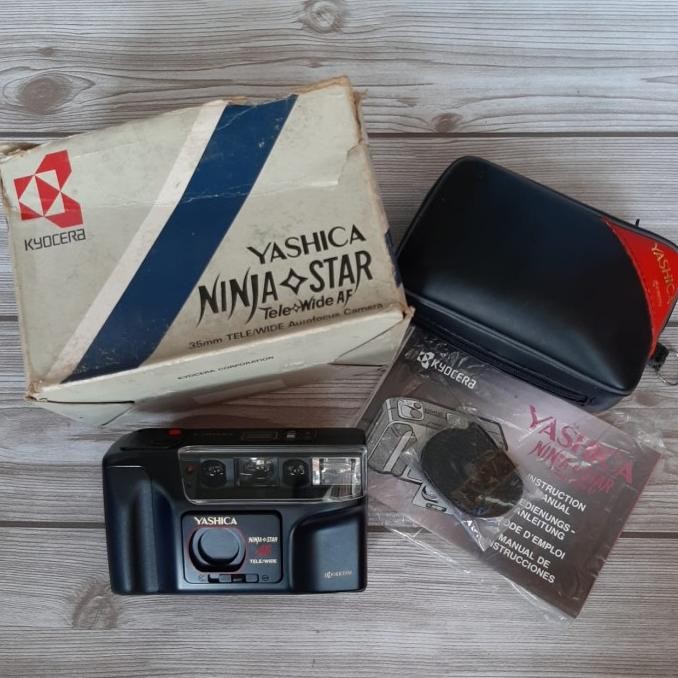 Murah Kamera Analog Yashica DF 100 AF / Yashica Ninja Star Tele Wide NOS Non COD