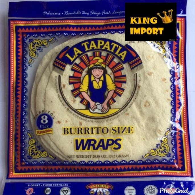 

Grosir La Tapatia Tortilla Wraps 10" Burito Size 592Gr