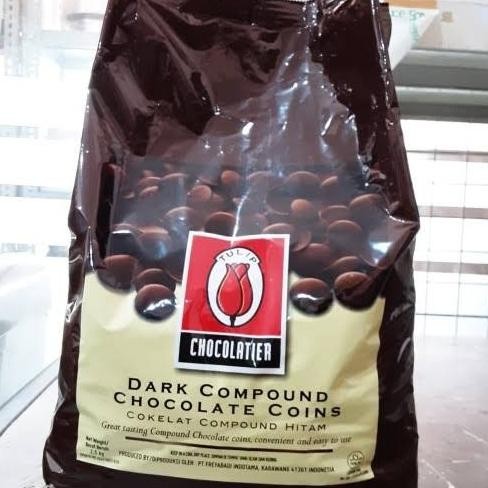 

Sale Tulip Dark Compound Chocolate Coins Coin Button Cokelat Kancing 500 Gr