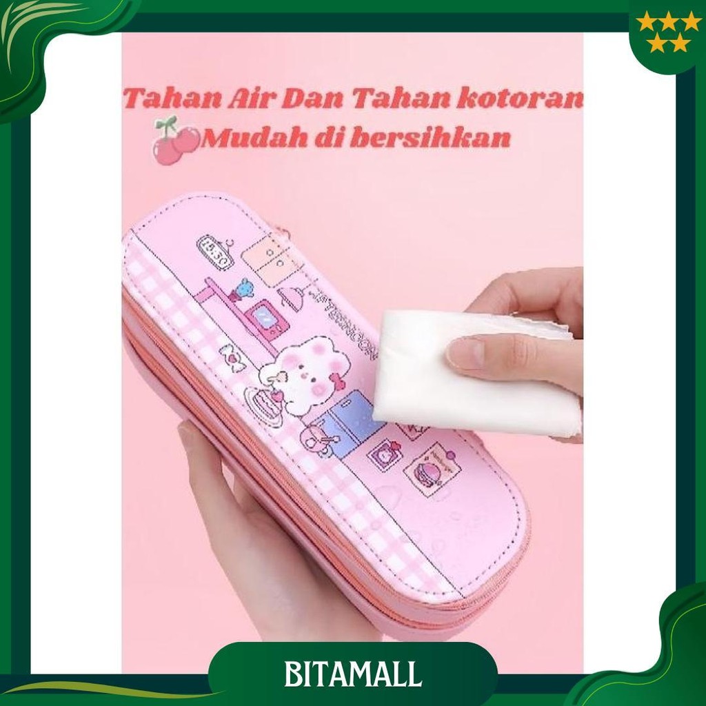 

Tempat Pensil 2 Layer Motif Lucu / Kotak Pensil Alat Tulis Style Korea / Pouch Pancil Case Waterproof Ori