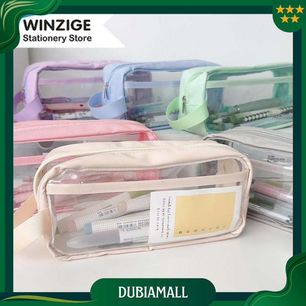 

Winzige Kotak Pensil Aesthetic Pencil Case Large Tempat Pensil Transparan Pen Pouch Lucu Stationery Organizer School Study Stuff Gratis Ongkir