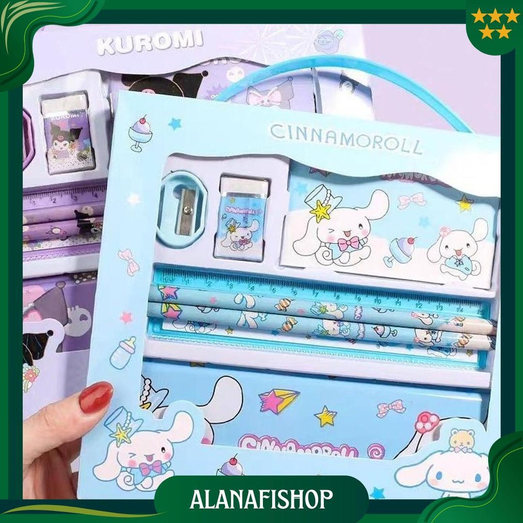 

Fivevoo Alat Tulis Anak Tk / Kotak Pensil Anak Set / Tempat Pensil Anak Perempuan Sanrio / Kotak Pensil Kuromi Squi Ori
