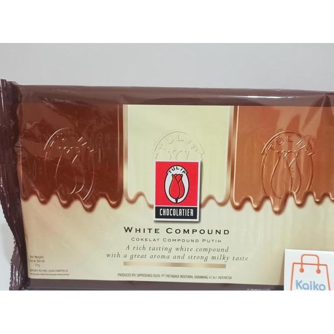 

Promo Tulip White Compound Chocolate 1Kg - Tulip Coklat Putih Compound
