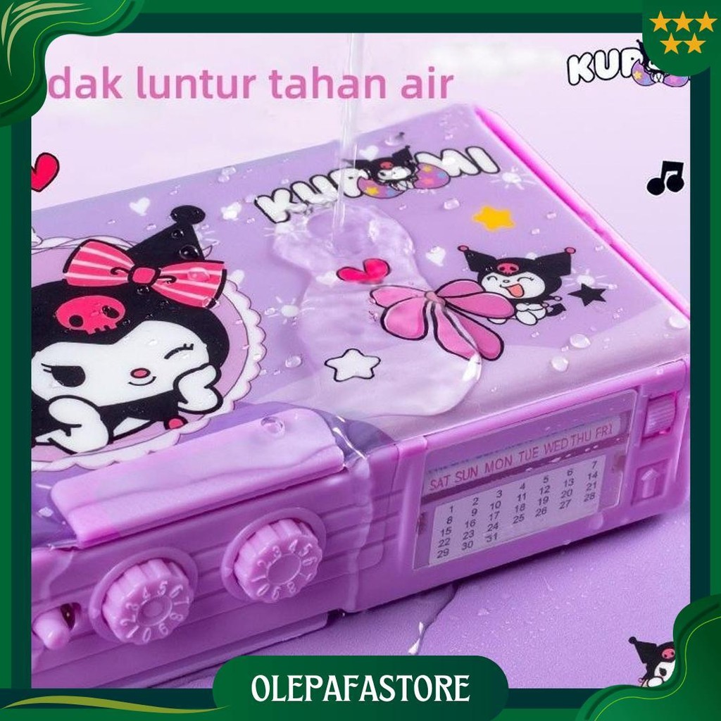 

Kotak Pensil/Bahan Tahan Air Kuromi Tempat Pensil Password /Multifungsi Lapis Ganda Berkapasitas Besar Lucu- Termasuk Rautan Pensil Kotak Alat Tulis Sale