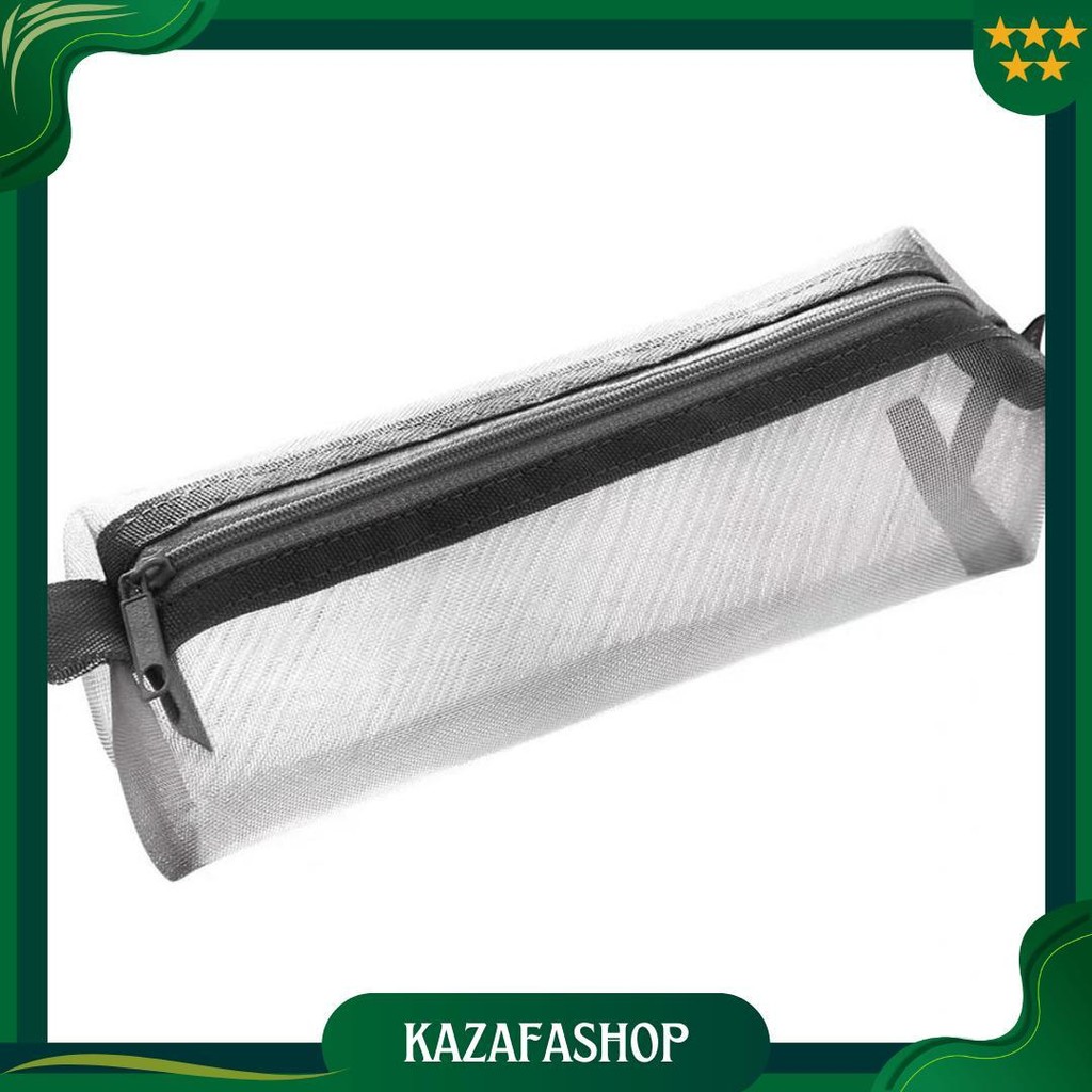 

Kotak Pensil Tabung Polos Kecil Mesh Jaring Transparan / Kotak Pensil Laki Laki Cowok Polos Simple / Tempat Pensil Hitam Abu Putih / Make Up Pouch Simple Transparant Promo 4.4
