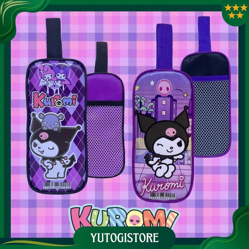 

Tempat Pensil Anak Kuromi Bahan Tebal Dengan Kantong Jaring Ekstra Sale