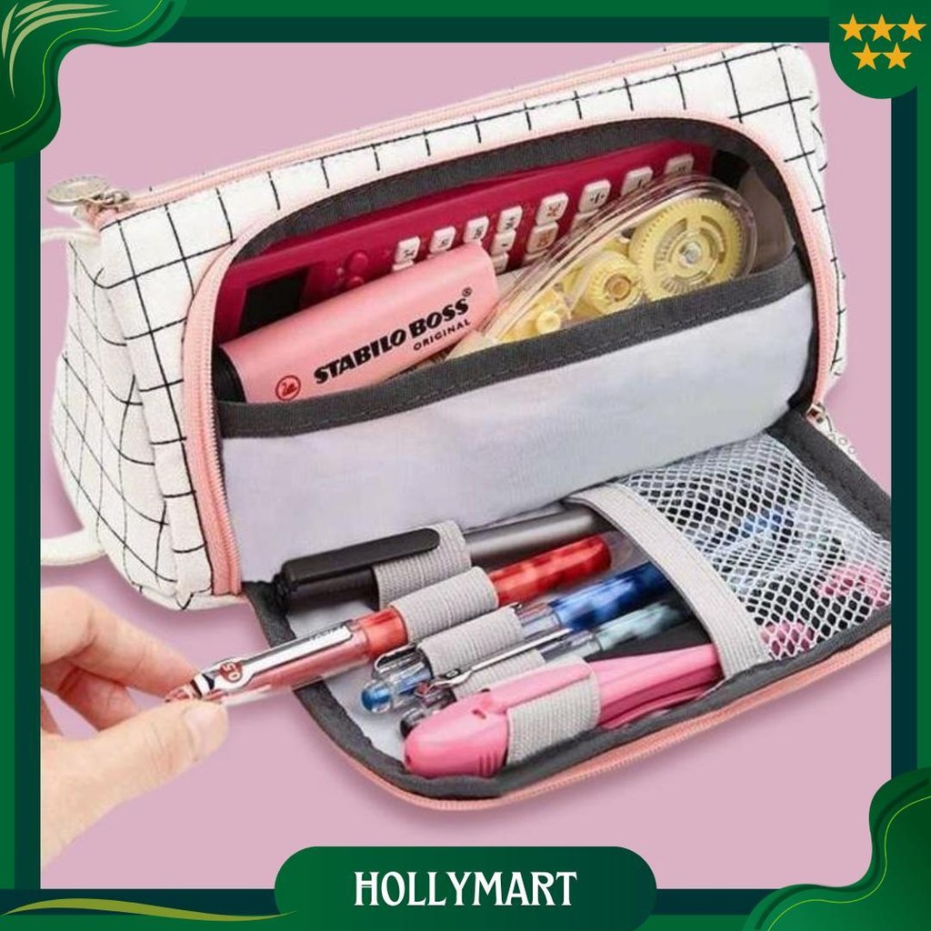 

Tempat Pensil Large Capacity Pouch Stationery Motif Kotak Promo 4.4