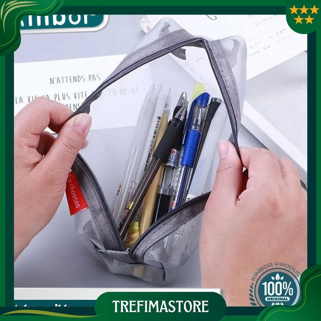 

Kotak Pensil Korea Pouch/ Tempat Pensil Transparant Simple Bening Gratis Ongkir