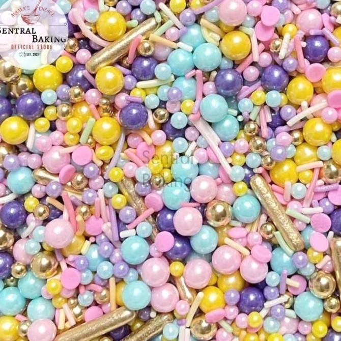 

Grosir Sprinkle Kue Mutiara Biru Ungu Kuning 2 / Springkel Cake Springkle Kue