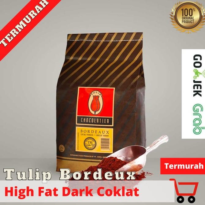 

Sale Cokelat Bubuk Tulip Bordeaux Pure Dark Coklat Tulip 500 G |1 Kg