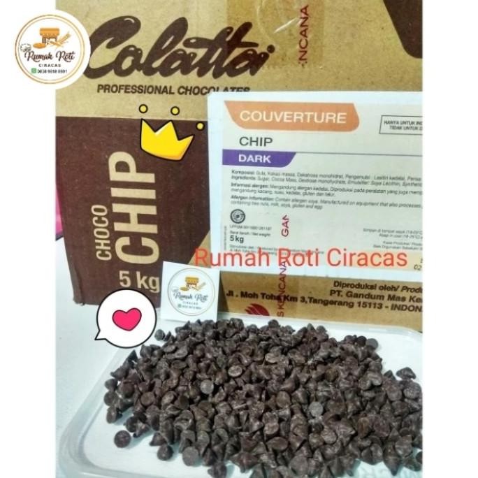 

Promo Mini Choc Chip 500Gr Colatta Couverture Choco Coklat Chip Colata 500
