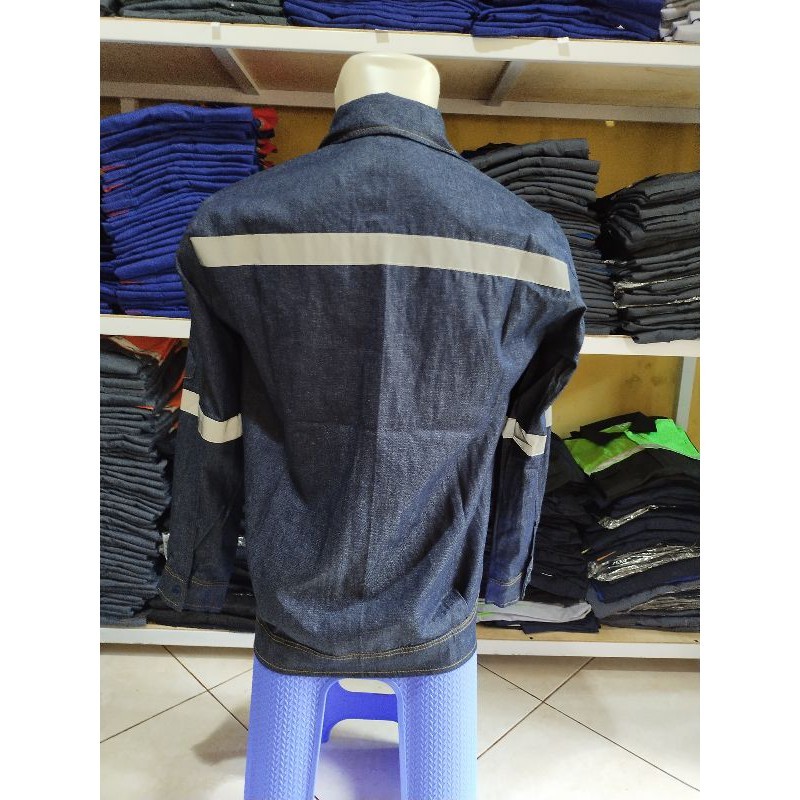 Gratis Ongkir Baju Kemeja Atasan Lengan Panjang Safety Levis Wearpack K3 Bengkel Otomotif Welder