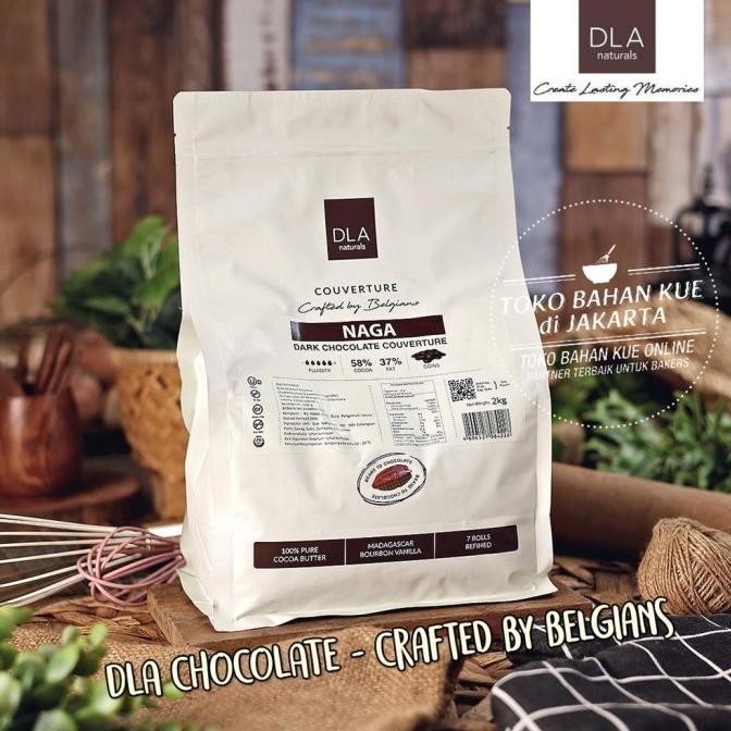 

Sale Dla Naturals - Naga 58% Dark Couverture 250Gr Cokelat Masak Pahit Enak