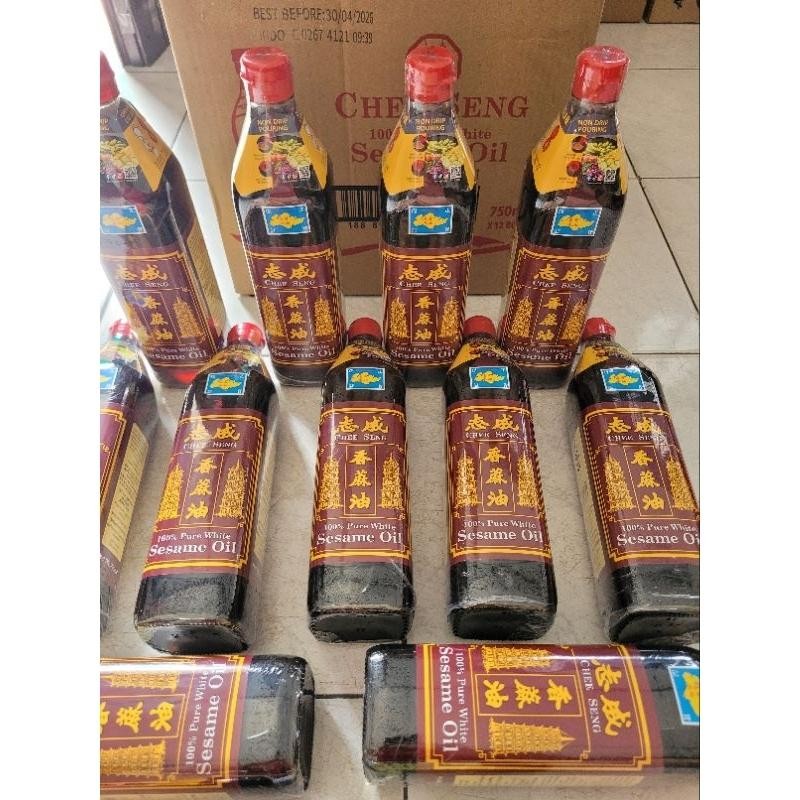 

Minyak Wijen Chee Seng Pure White Sesame Oil/Minyak Wijen Pagoda 750Ml Halal Singapore New Best Quality Asli 100% Original