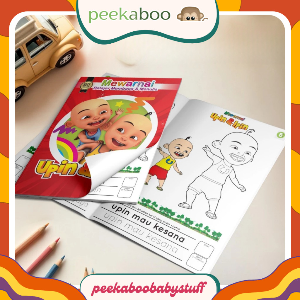 Diskont Buku Mewarnai Full Colour (Fc) A5 - Upin Ipin - Fc Buku Warna Full Color Anak Paud Tk Sd