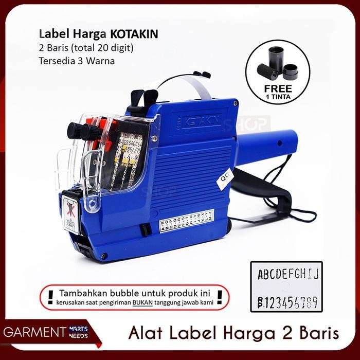 [Bisa Cod] - Alat Label 2 Baris Huruf Angka Price Labeller Mx 6600 Bestseller