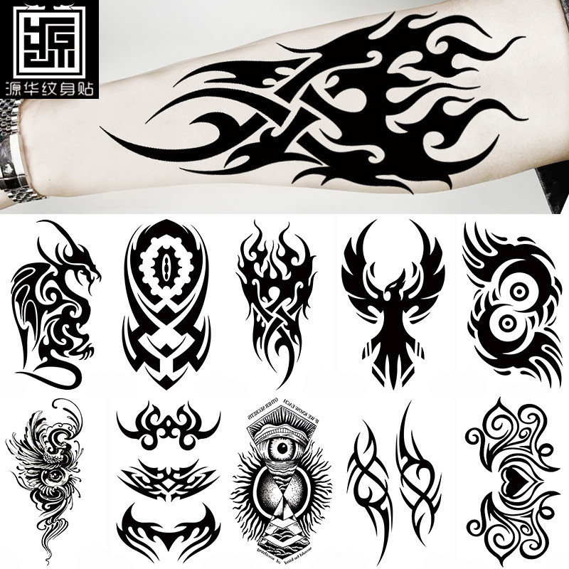 Wholesale Symbol Tattoo Sticker Waterproof Small Full Arm Small Arm Stickers Suit in Stock Totem Fac