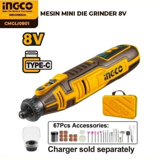 Murah Cordless Mini Die Grinder 8V Ingco Cmgli0801 Mesin Gerinda Mini