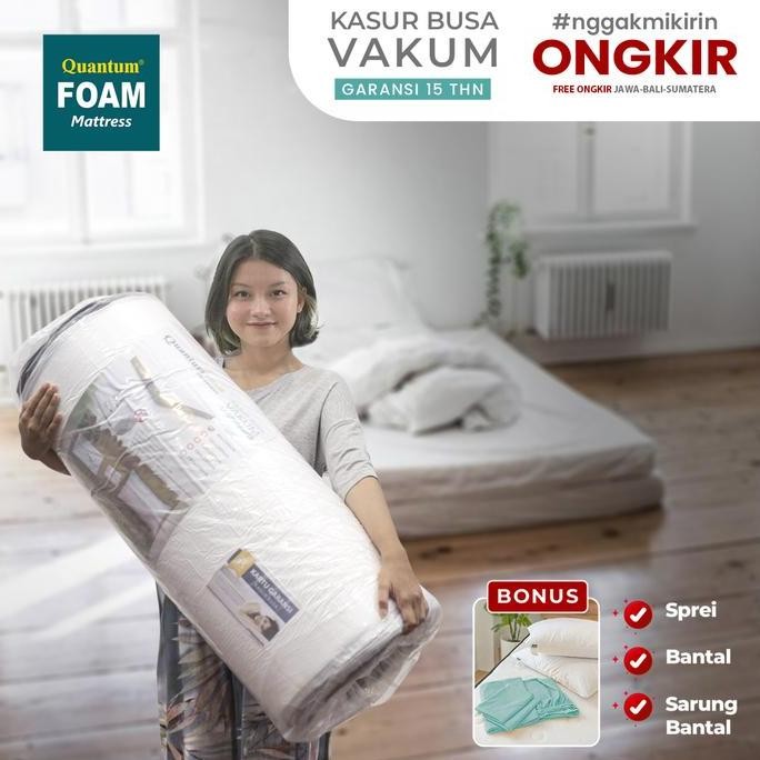Quantum Kasur Busa Vakum Bonus Sprei & Bantal