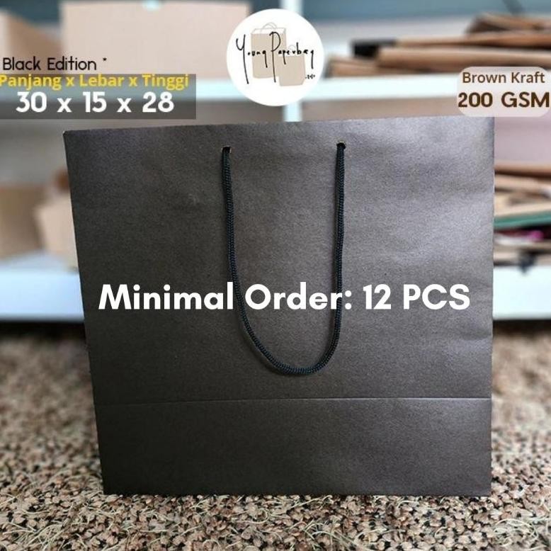 

[200 GSM] Paper Bag/Tas Kertas Paperbag Color Polos Kraft 30 x 15 x 28 (1 pcs)