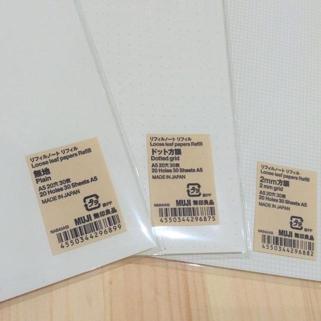 

Muji Looe Leaf R A5 Plaindrawingdot Gridplannerbudget Boo