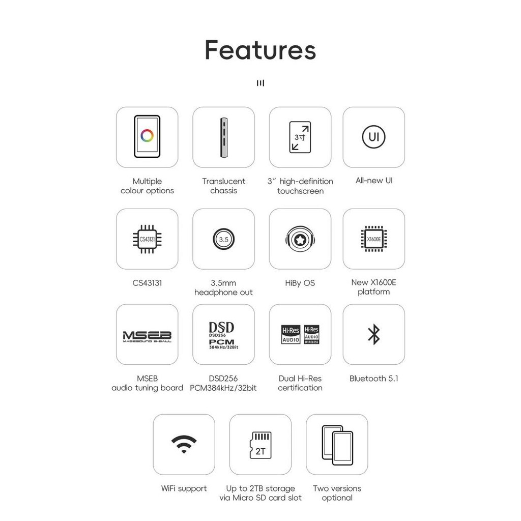 HIBY R1 | CS43131 Bluetooth 5.1 Portable Hi-Res Digital Audio Player DAP