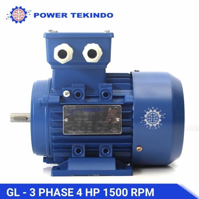 Famoze Pro Dinamo 3 Phase 4 Hp 1500 Rpm Tipe Gl Motor Listrik 4 Pk New Stok
