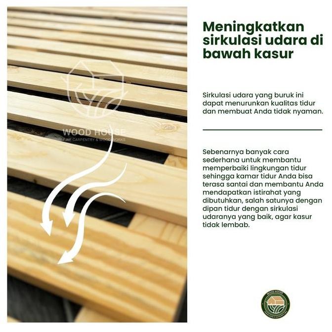 Wood House - Alas Kasur Tidur Minimalis Kayu/ Alas Tidur Palet Kayu Jati Belanda/ Dipan Lipat Furnit