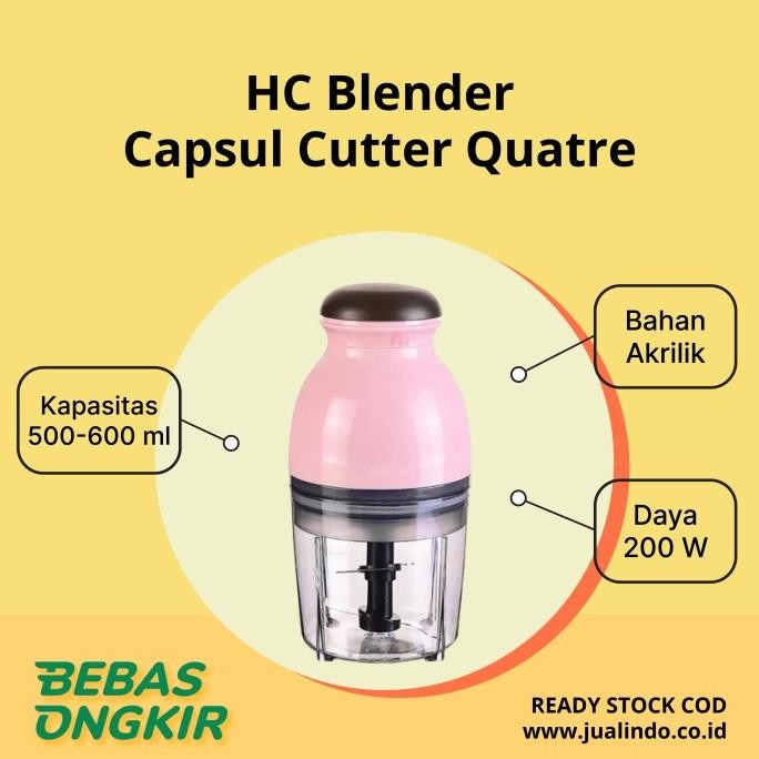Terlaris HC Blender capsul Cutter quatre/Blender kapsul serbaguna - Pink SALE