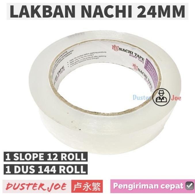 

[PER 1 DUS] Lakban OPP Nachi 1 inch (24mm) 100 Yard PER 1 DUS murah