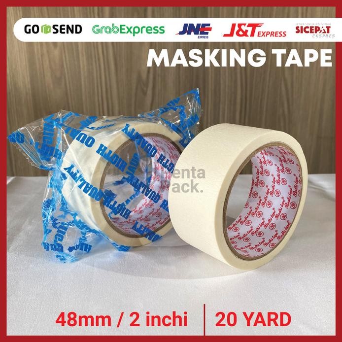 

[1 DUS] Lakban Kertas / Masking Tape (48 mm/ 2 inchi X 20 yard) murah