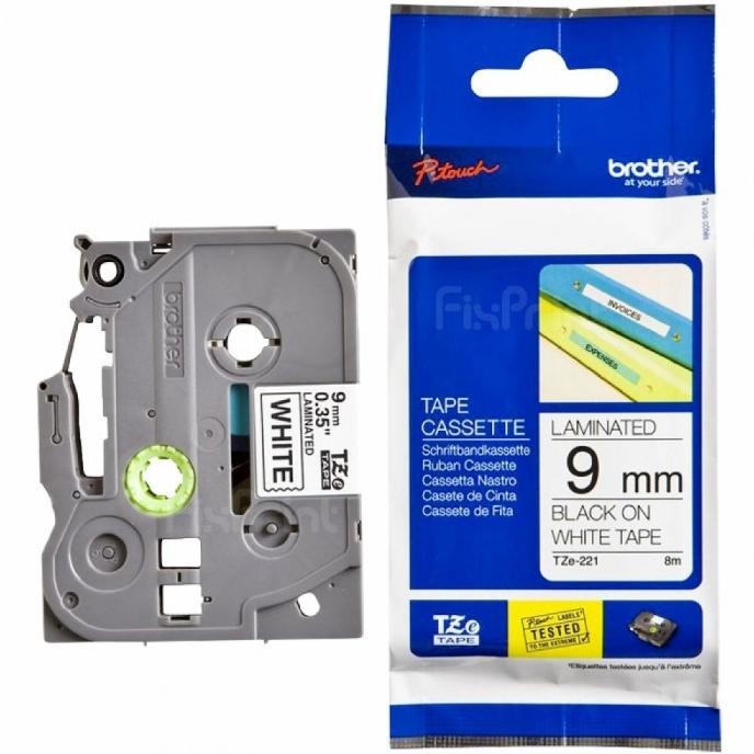 

Label Tape Original Tze221 Tze-221 Tze 221 Black On White 9Mm 9 Mm Co