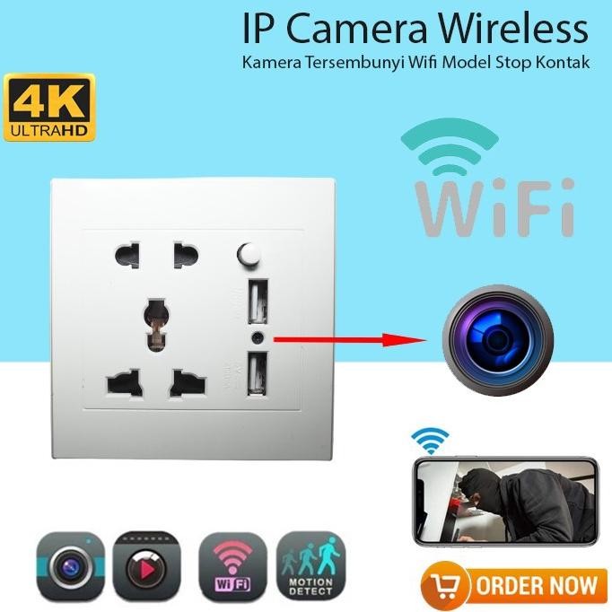 stop kontak colokan adaptor usb dinding Spy Kamera tersembunyi Wifi