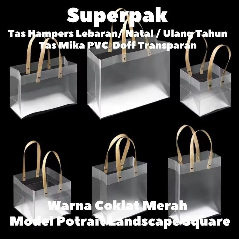 

Ready Superpak Tas Souvenir / Tas Hampers / Tas Goodie Bag Ulang Tahun Doff Transparan Panjang 22 Lebar 22 Tinggi 16 ( Harga 10Buah) {Terlaris|Best Seller}