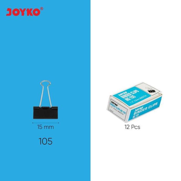 

JOYKO BINDER CLIP 105 KECIL 15MM KLIP KERTAS JOYKO NO.105 [12BOX] murah