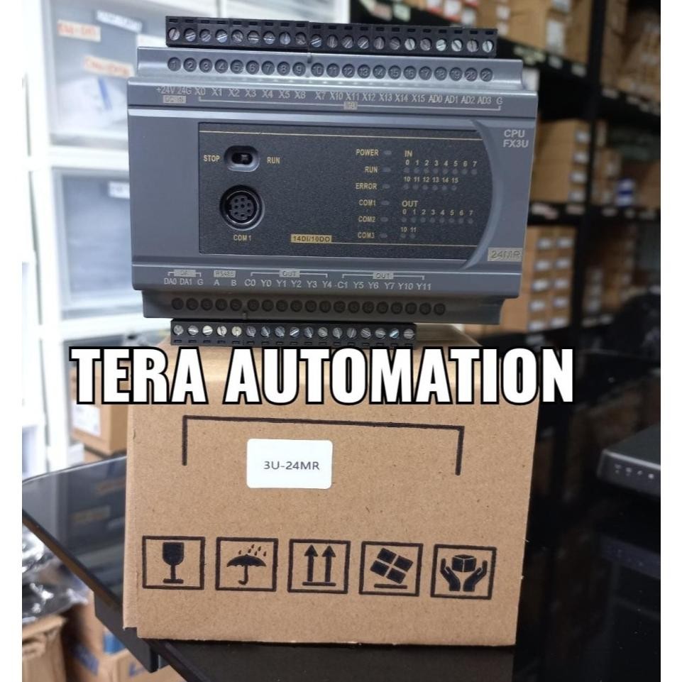 PLC FX3U 24MR FX3U-24MT RS232 RS485 24VDC PLC - FX3U-24MR