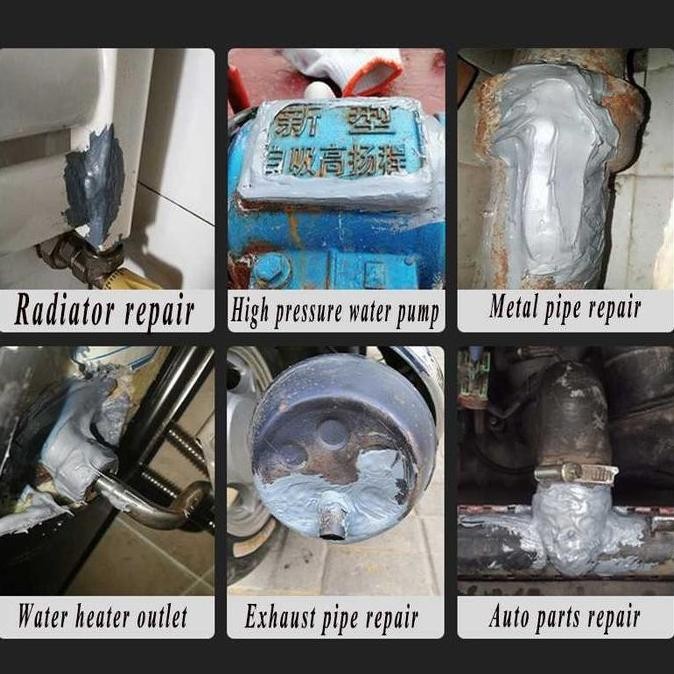 PROMO Lem Besi Plastik Alumunium Tangki Tengki Dll Perbaikan Bodi Tambal Barang Bocor Pecah AB Epoxy
