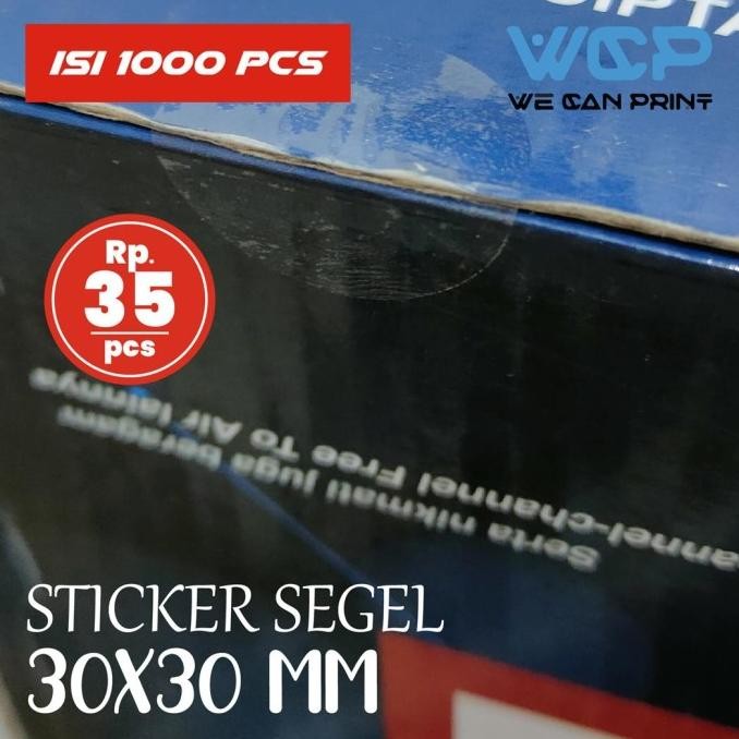 

STICKER SEGEL BULAT STIKER TRANSPARANT BULAT DIAMETER 3 CM 1000 PCS murah