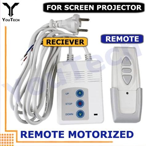 Receiver + Remote Screen Projector Motorize Co