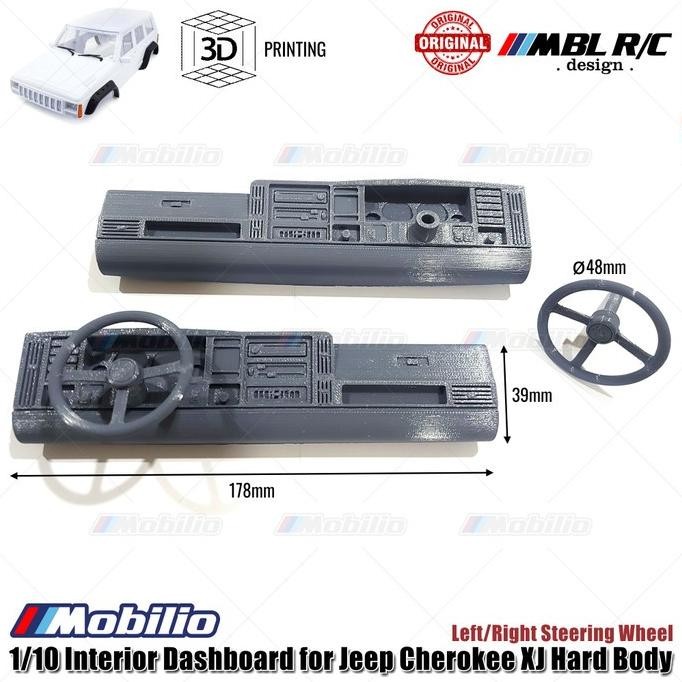 Promo 1/10 Interior Dashboard 3D Printing For Rc Jeep Cherokee Xj Hard Body Left/Right Steering Whee