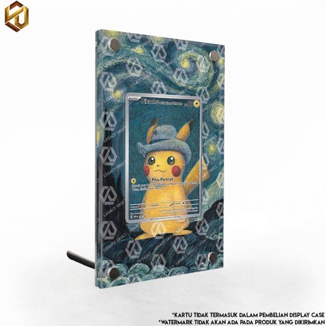 Sale Pikachu With Grey Felt Hat (Pikachu Van Gogh) - Pokemon Extended Art Display Case - Legacy Vaul