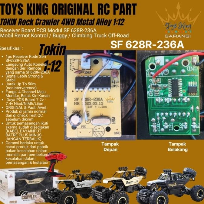 Sale Combo Receiver Board Pcb Modul Sf 628R-236A Rc Tokin Rock Crawler 4Wd Metal 1:12 Toys King Orig