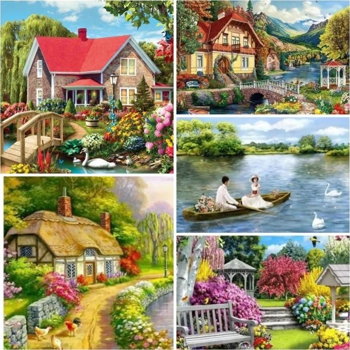 

[Good] DIY Oil Painting Paint by Number Kits DIY Canvas Painting