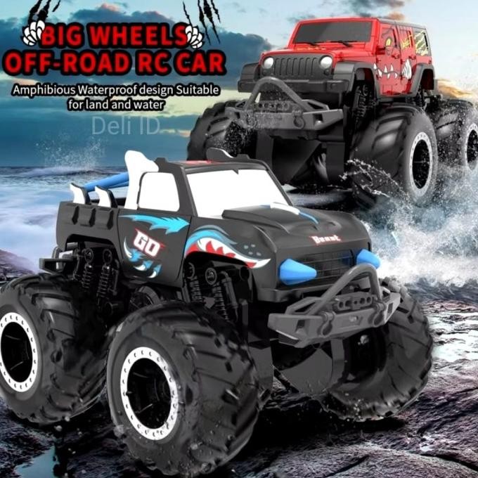 Promo Mainan Anak Mobil Remote Control Remot Kontrol Jeep Jip Amfibi Amphibious Waterproof Tahan Air