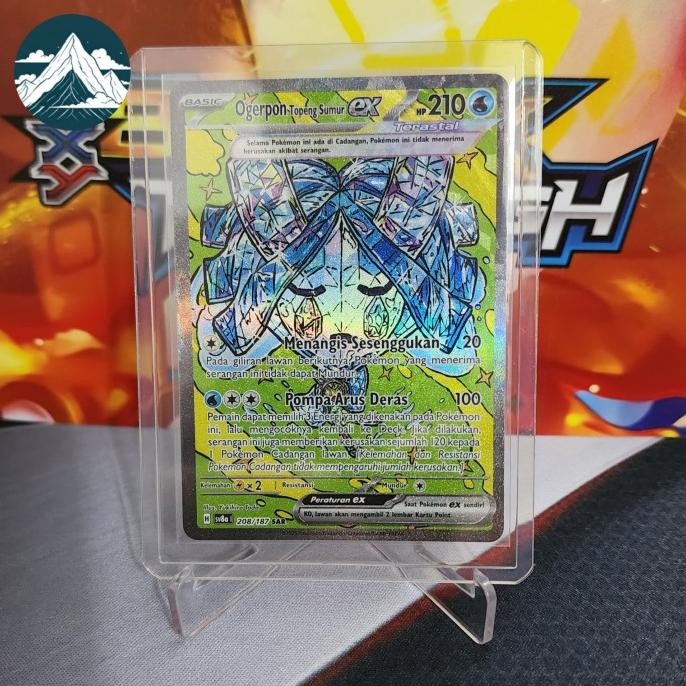Murah Kartu Pokemon Tcg Indonesia Ogerpon Topeng Sumur Ex Sv8A 208/187 Sar