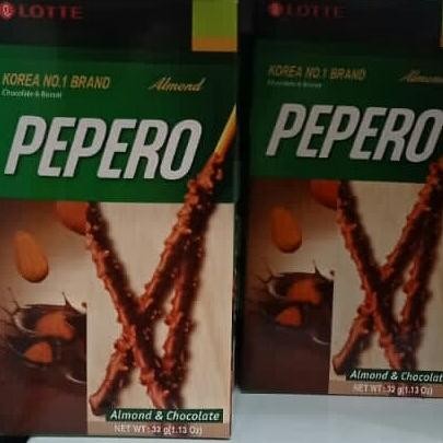 

=+=+=+] lotte pepero almond chocolate 32gr