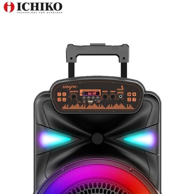 Promo Ichiko Speaker Bluetooth Karaoke  12 -Inch K Song With Microphone Wireless Tws Bass 12Inci Pla