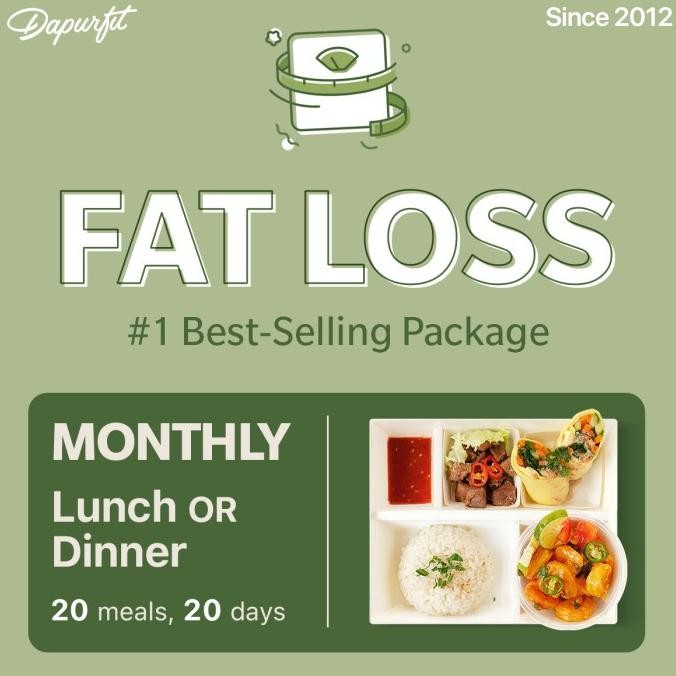 

Dapurfit Weight Loss Monthly Lunch OR Dinner (20box/20d) Catering Diet