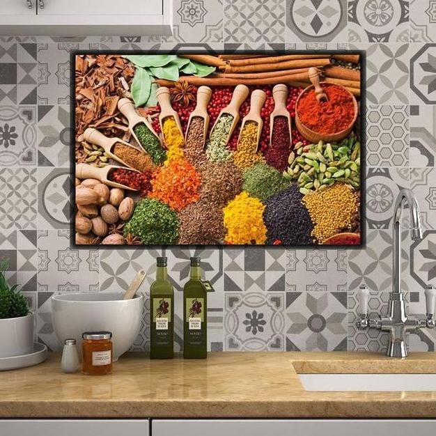 Hiaan Dinding Dapur Uuran 4731 Pajangan Dinding Ruang Dapur Gambar Bumbu Deorai Dinding Dapur Nimali